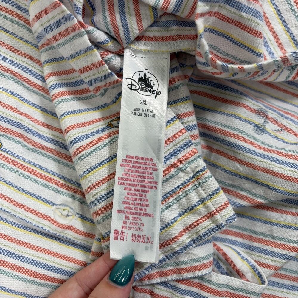 Disney Regular Men's Mickey Mouse Donald Duck Goofy Button-Down Shirt, Sz 2XL - Picture 7 of 10